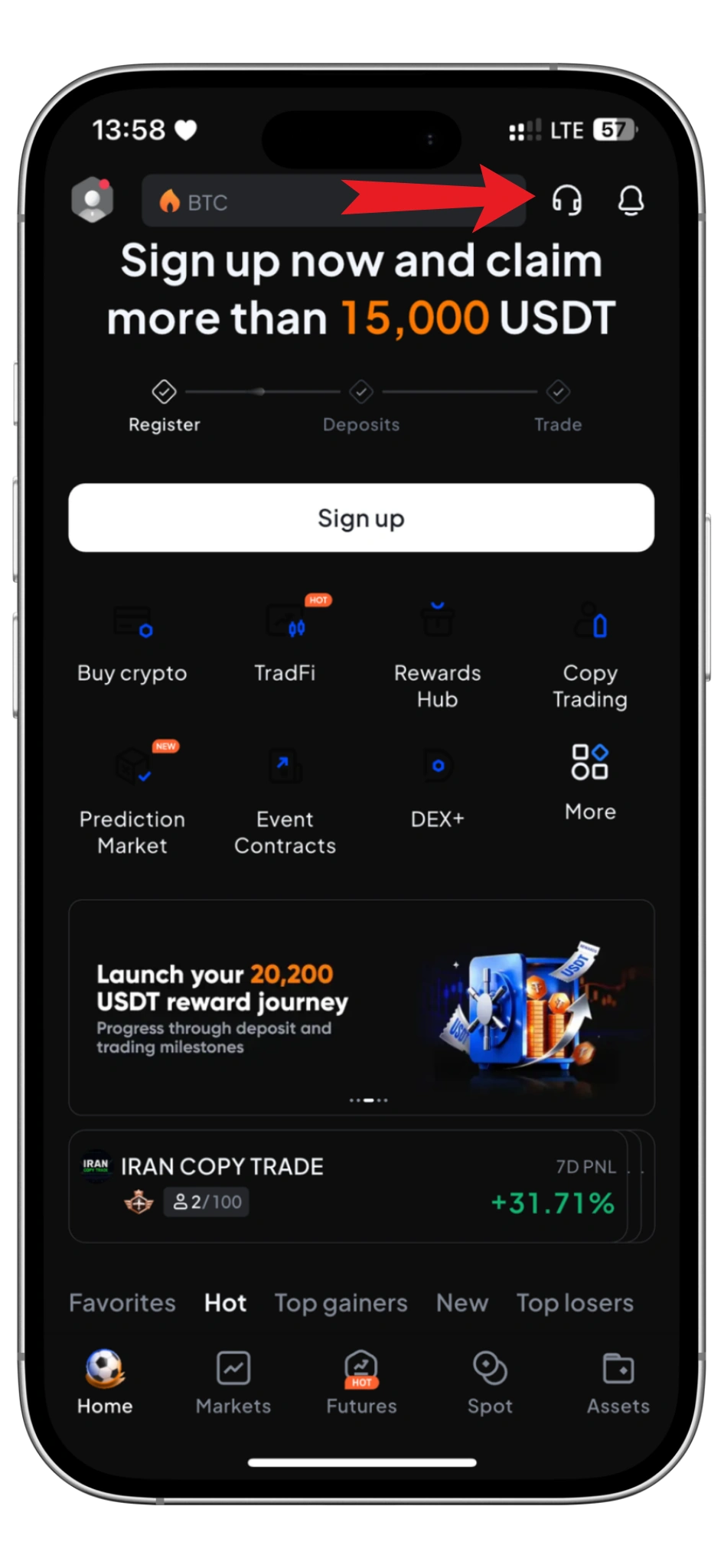 پشتیبانی صرافی توبیت