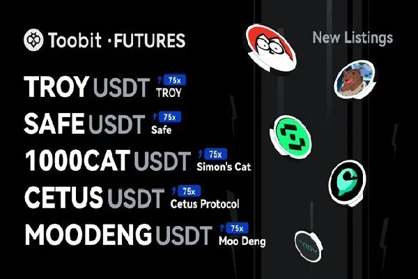 5 توکن جدید فیوچرز در توبیت با اهرم 75X | نوامبر 2024